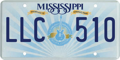 MS license plate LLC510
