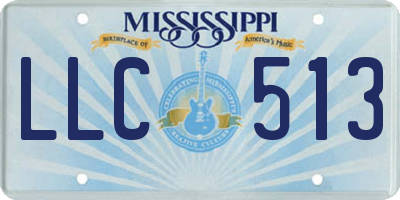 MS license plate LLC513