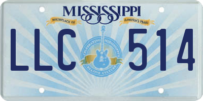 MS license plate LLC514