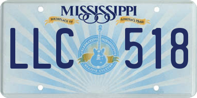 MS license plate LLC518
