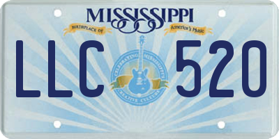 MS license plate LLC520