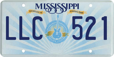 MS license plate LLC521