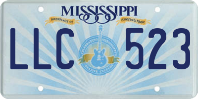 MS license plate LLC523