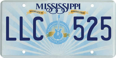 MS license plate LLC525