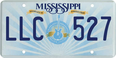 MS license plate LLC527