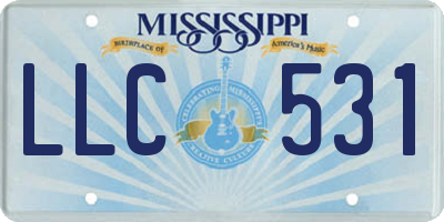 MS license plate LLC531