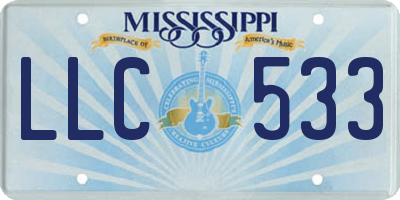 MS license plate LLC533
