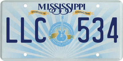 MS license plate LLC534