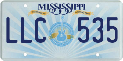MS license plate LLC535