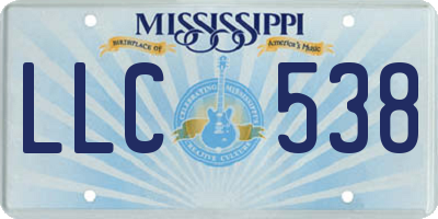 MS license plate LLC538