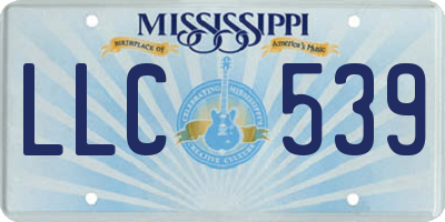 MS license plate LLC539