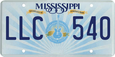 MS license plate LLC540
