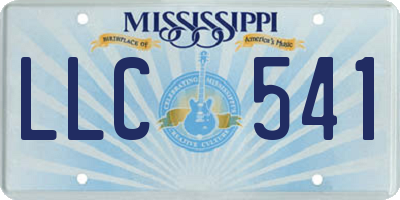 MS license plate LLC541