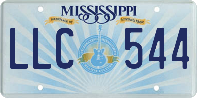 MS license plate LLC544
