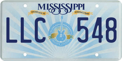 MS license plate LLC548