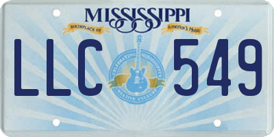 MS license plate LLC549