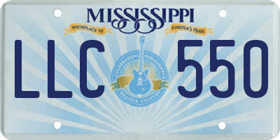 MS license plate LLC550