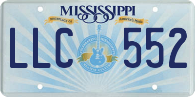 MS license plate LLC552