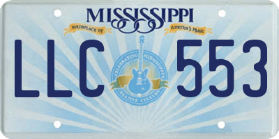 MS license plate LLC553