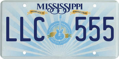 MS license plate LLC555