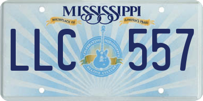 MS license plate LLC557