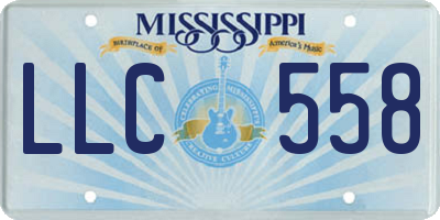 MS license plate LLC558