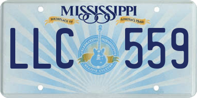 MS license plate LLC559