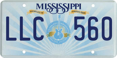MS license plate LLC560
