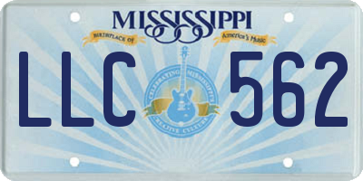 MS license plate LLC562