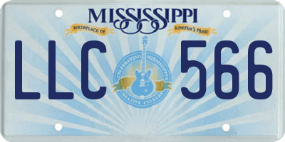 MS license plate LLC566