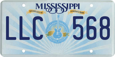MS license plate LLC568