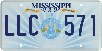 MS license plate LLC571