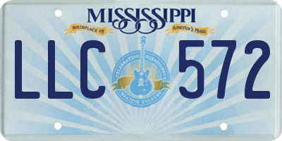MS license plate LLC572