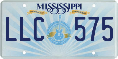MS license plate LLC575