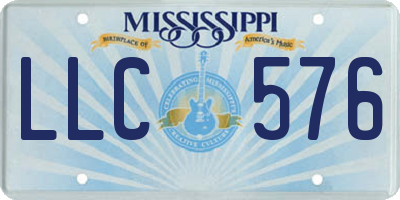 MS license plate LLC576