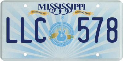 MS license plate LLC578