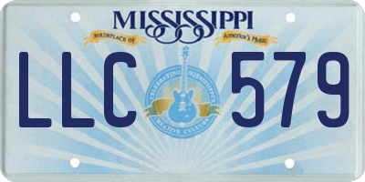 MS license plate LLC579
