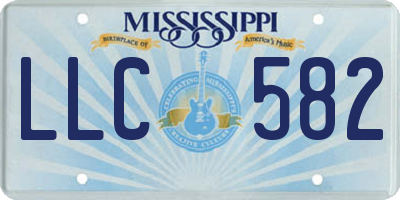 MS license plate LLC582