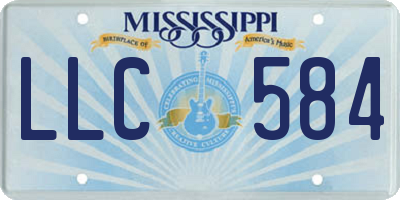 MS license plate LLC584