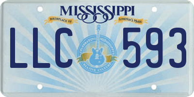 MS license plate LLC593