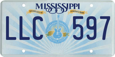 MS license plate LLC597