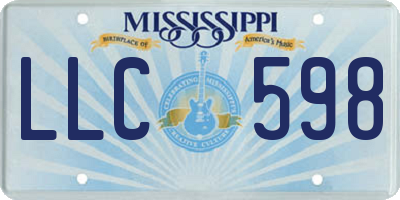 MS license plate LLC598