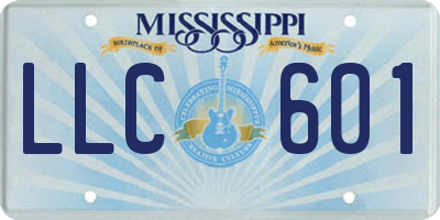 MS license plate LLC601