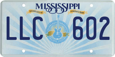MS license plate LLC602