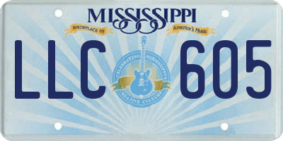 MS license plate LLC605