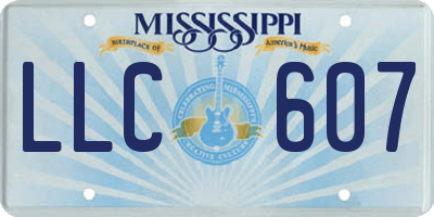MS license plate LLC607