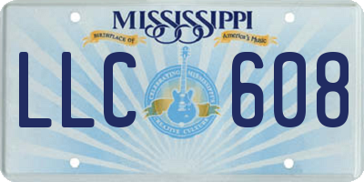 MS license plate LLC608