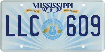 MS license plate LLC609
