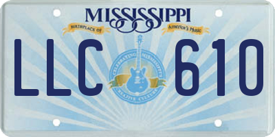 MS license plate LLC610