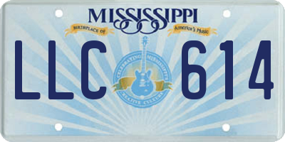 MS license plate LLC614